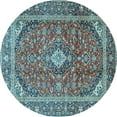 thumbnail image 1 of Ahgly Company Indoor Round Persian Light Blue Traditional Area Rugs, 8' Round, 1 of 4