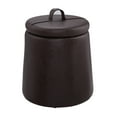 thumbnail image 4 of Linon Farman Round Faux Leather Storage Ottoman, Brown, 4 of 8