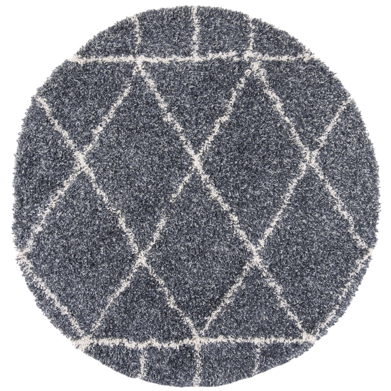 SAFAVIEH Pro Lux Shag Collection PLX433L Blue / Creme Rug