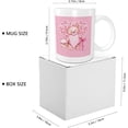 thumbnail image 2 of Valentines Mug Anniversary Decorative Flower Love Heart Cute Bear Letter Romantic Pink Ceramic Insulated Unspillable Reusable Office Outdoor Gym Home Desk Hot Drinks Coffee Mug Gift 11 Ounce, 2 of 5