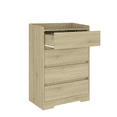 thumbnail image 4 of Hassch 4 Drawer Dresser - Modern Chest of Drawers for Bedroom, Hallway, Entryway, Living Room - Light Wood, 4 of 6