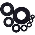 thumbnail image 3 of 500Pcs Nylon Flat Washers Thick Flat Sealing Black Plastic Washers Form M2-M10, 3 of 5