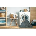 thumbnail image 2 of Ahgly Company Machine Washable Indoor Round Abstract Light Slate Gray Area Rugs, 3' Round, 2 of 7