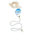 thumbnail image 1 of Cat Bell Ball Hanging: Fake Feather Kitten Teaser Toy Cat Chasing Toy for Indoor, 1 of 3