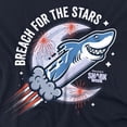 thumbnail image 2 of Shark Week Officially Licensed Breach for the Stars Women's Loose T-Shirt, Navy, Medium, 2 of 4