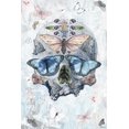 thumbnail image 2 of Parvez Taj "Clouded Half Butterfly Skull" Painting Print on Wrapped Canvas, 2 of 7