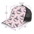 thumbnail image 3 of Picia Cute Cupcake Pattern Trucker Hat,Baseball Cap,Sun Protection Cap,Stylish Headwear,Leisure Cap,Outdoor Sports Cap, 3 of 7