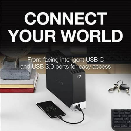 Seagate - One Touch Hub 12TB External USB-C and USB 3.0 Desktop Hard Drive with Rescue Data Recovery Services