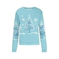 thumbnail image 5 of asdoklhq Christmas Crewneck Sweatshirts Women's Long Sleeve Hoodless Christmas Printed Casual Warm Sweatshirt Multicolor 4X, 5 of 6