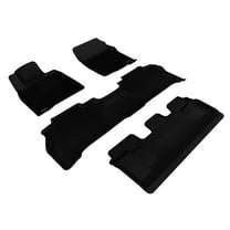 3D MAXpider Custom Fit KAGU Floor Mat (BLACK) for 2012-2021 TOYOTA LAND CRUISER - 1ST ROW 2ND ROW 3RD ROW