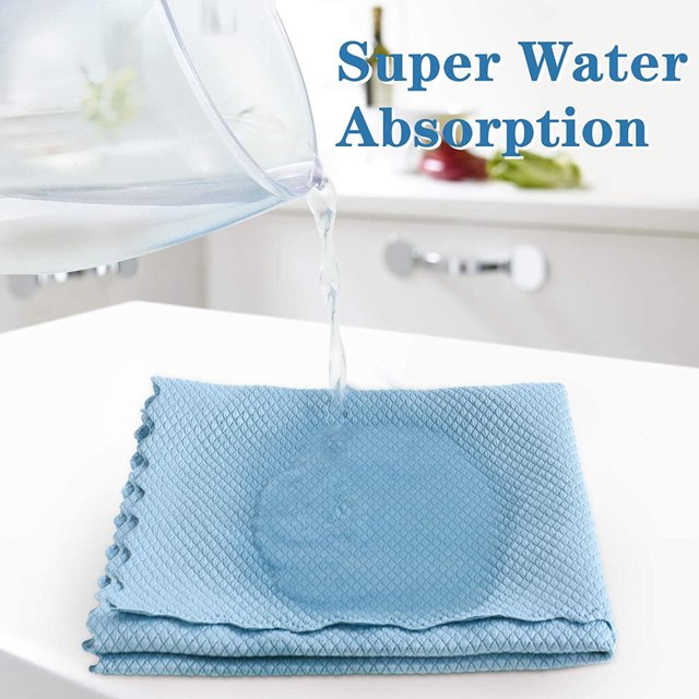 1PCS Fish Scale Streak Glass Window Cleaning Cloth, Microfiber Cleaning Cloth, Reusable Absorbent Shiny Wipes, Microfiber Towels, LintFree Dish Drying Polish Towels