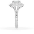 thumbnail image 3 of Unique Moments 2.50 Ct Lab Grown Split Shank Radiant Halo Diamond Engagement Ring 10K White Gold, 3 of 6