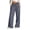 Dark Gray, variant on Women Drawstring High Waist Wide Leg Draped Pants 3D Seam Stitching Loose Fit for Patio Tea Gatherings And Backyard Afternoon Socials Blue XXL