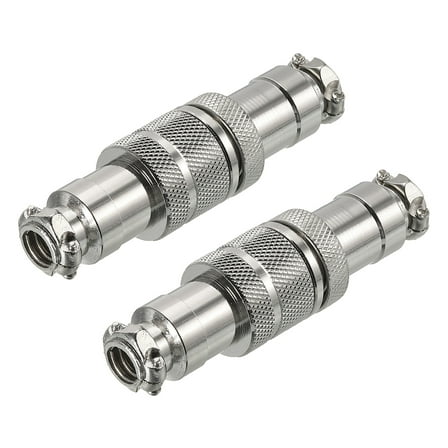 Uxcell Aviation Connector GX20 2 Pins 20mm Silver Male Female Wire Panel Docking Connector 2 Pack