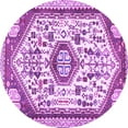 thumbnail image 1 of Ahgly Company Indoor Round Persian Purple Traditional Area Rugs, 5' Round, 1 of 4