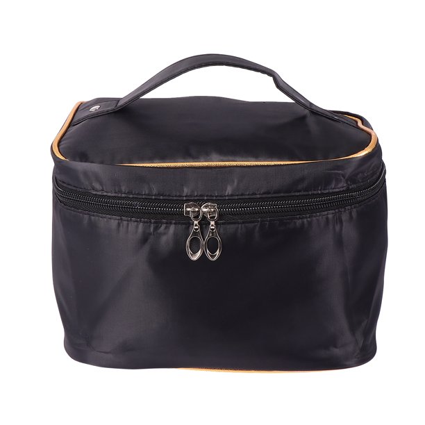 Bolsa organizadora de maquillaje, impermeable, para cosméticos y artículos de tocador (negra)
