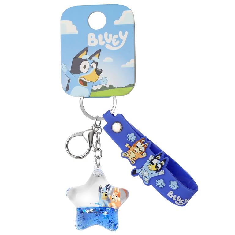 Bluey Star Crystal Charm Keychain with Lobster Clip Official
