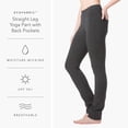 thumbnail image 2 of Fishers Finery Women's Straight Leg Yoga Pant with Pockets; Cotton & Modal Blend (Heather Gray, XL), 2 of 6