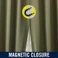 thumbnail image 3 of Sun Zero Graham 2-pack Magnetic Closure 100% Blackout Grommet Curtain Panel Pair, 40"W x 63"L, Sage Green, 3 of 8