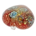 thumbnail image 4 of GlassOfVenice Murano Glass Millefiori Heart Christmas Ornament - Red Gold, 4 of 6