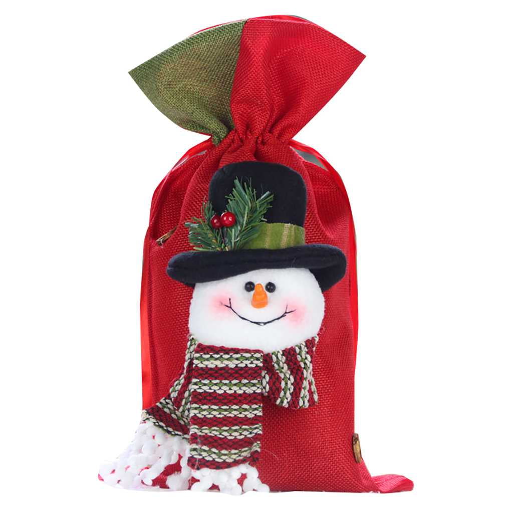large christmas drawstring bolsas