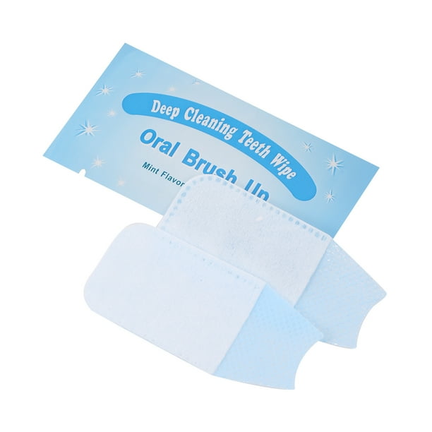 50pcs Wipes Oral Brush Ups Disposable Deep Cleansing Finger Tooth Wipes