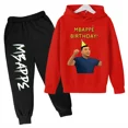 thumbnail image 3 of Conjunto de sudadera y pantalones con estampado de Mbappé para niños, primavera y otoño, conjunto de ropa deportiva de 2 piezas para niños y niñas, ropa para niños, 3 of 5
