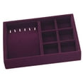 thumbnail image 2 of Velvet Stackable Jelry Tray, Ear Drar Insert Display Show Case, - Necklace Ears Tray, as described, 2 of 5