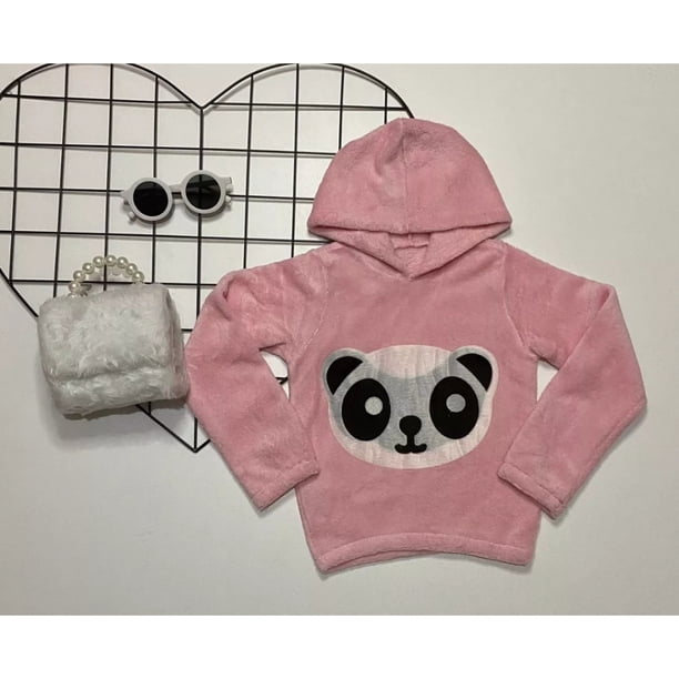 Sudadera Mujer Pelinho Cold Blusa Pelucia Panda Capucha Deng Xun unisex
