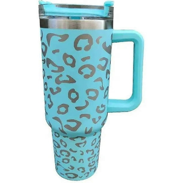 40 Oz Tumbler Insulated Reusable Stainless Steel Water Bottle, Travel Cup With Handle And Straw Lid, Iced Coffee Cup, Travel Mug