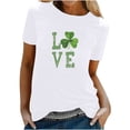 thumbnail image 2 of T-shirt de la Saint-Patrick pour Femme, Mode, Col Rond, Imprimé, Manches Courtes, T-shirt Décontracté Ample, Hauts, T-Shirts de la Saint-Patrick pour Femmes, 2 of 6
