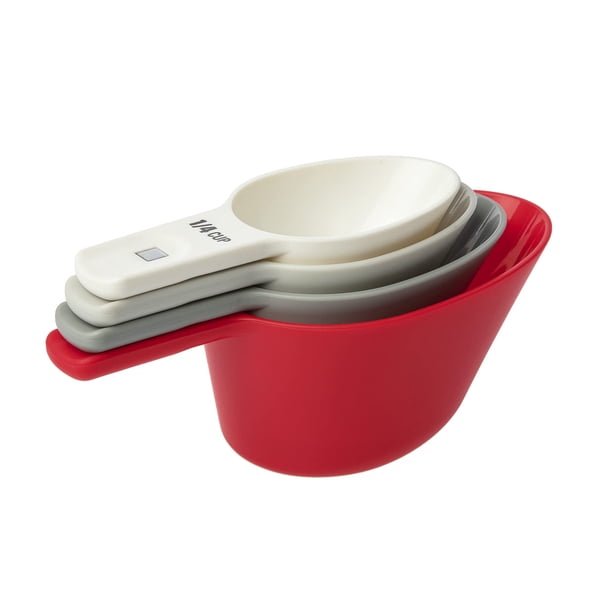 Juego de Tazas/Cucharas Medidoras Magnéticas PREPWORKS Blancas 4 piezas