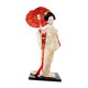 thumbnail image 2 of Figura coleccionable de geisha japonesa de 12 pulgadas, muñeca oriental, estatua artesanal de niña. Blanco y dorado, 2 of 9