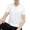 thumbnail image 4 of Men's Plain T-Shirts Tee Shirts for Men Classic Fit V Neck Cotton Shirts for Men Relaxed Fitted Summer Workout T-Shirts Soft Casual Athletic Activewear Tops, 4 of 9