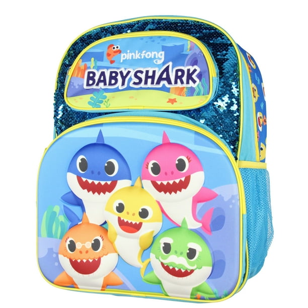 Accessory Innovations Baby Shark Backpack 16" 3D Molded Character
