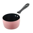 thumbnail image 4 of 1 Pc Saucepan Butter Warmer Milk Boiling Milk Pan Soup Pot Sauce Pan, Milk Pot, Multifunctional Thickened Small Saucepan Sauce Pan for Gas Camping, Cooking RV Travel, 3.54x3.94x2.17 Inch, Pink, 4 of 5