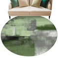thumbnail image 2 of Green Ombre Round Area Rug 6 FT, Non Slip Bedroom Rugs, Farmhouse Abstract Mottled Texture Art Washable Soft Circular Carpet Non-Shedding Floor Mat for Kitchen Dining Room Home Office Kids Room, 2 of 8