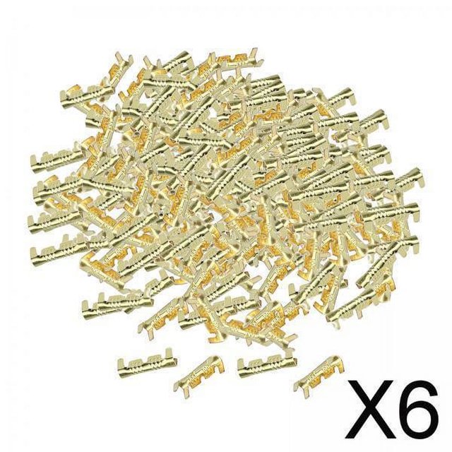 Colaxi 6X Brass Crimp Terminals 0.5-1.5mm Square Wiring Line Tool Small Teeth 200Pcs