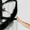 thumbnail image 3 of JEUXUS Bathroom Shower Curtain, Black Ink Paint Stroke Pattern Landscape Abstract Shapes Illustrations Modern Art Minimal Relax, Multiple Sizes White, 3 of 6
