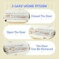 thumbnail image 3 of Aukfa Twin Floor Bed for Kids Children, Wood Montessori Bed Frame with Safety Guardrails and Door, White, 3 of 8