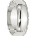 thumbnail image 1 of Bague Demi-Ronde en Argent Sterling 7 mm à Bord Perlé, 1 of 2