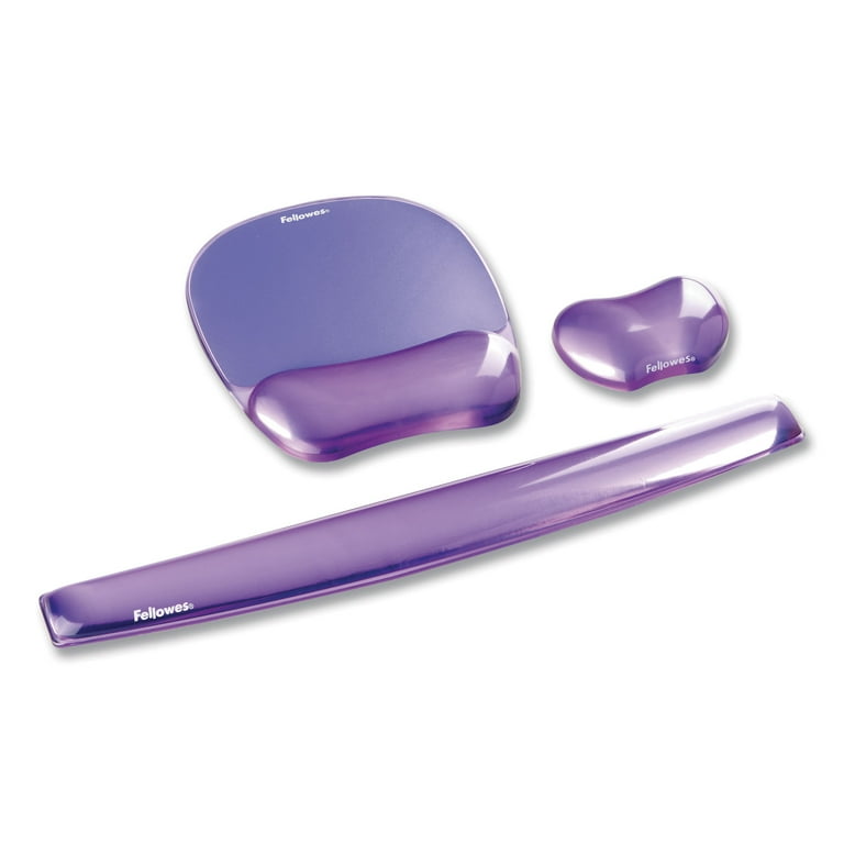 Gel Crystals Mouse Pad with Wrist Rest, 7.87 x 9.18, Purple Gel Crystals Mouse Pad with Wrist Rest, 7.87 x 9.18, Purple