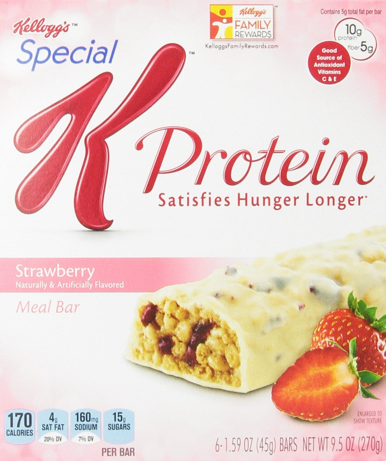 Kellogg's Protein Meal Bar, Strawberry, 6 CT (Pack of 6)