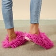 thumbnail image 2 of Women's Curly Furry Slippers, Indoor Thermal Cozy Fuzzy Shoes, Warm Bedroom Floor Plush Slippers With Non-slip Sole, 2 of 7
