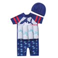 thumbnail image 3 of Traje de baño flotante para niños con sombrero, traje de baño de dibujos animados suave y ligero, traje de baño con flotabilidad para regalo, piscinas 90, 3 of 8
