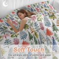 thumbnail image 4 of Abstract Christmas Tree Bedding Duvet Cover Set Queen Size 4 Pieces Pink Blue Green Tree Graffiti Xmas Winter Bedding Set with Zipper Closure,1 Comforter Cover 90x92 Inch 1 Flat Sheet 2 Pillow Cases, 4 of 7