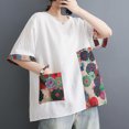 thumbnail image 4 of Gibobby Camisetas Mujer Manga Corta Camiseta manga corta casual verano para mujer con panel malla transpirable(Blanco,Talla única), 4 of 5