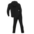thumbnail image 3 of Men's Full Zip Hooded Tracksuit Set with Stripe Detail Long Sleeve Jacket and Drawstring Pants for Everyday Wear, 3 of 3