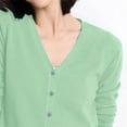 thumbnail image 5 of Ketyyh-chn99 Light Cardigan for Women Summer Fall Coat Women Cardigan Solid Button Down Long Sleeve Classic V Neck Knit Cardigan Sweater With Pockets Mint Green,L, 5 of 5