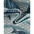 thumbnail image 3 of Unique Loom Outdoor Coastal Collection Area Rug - Shoal (2' x 8' Runner Blue/Navy Blue), 3 of 6